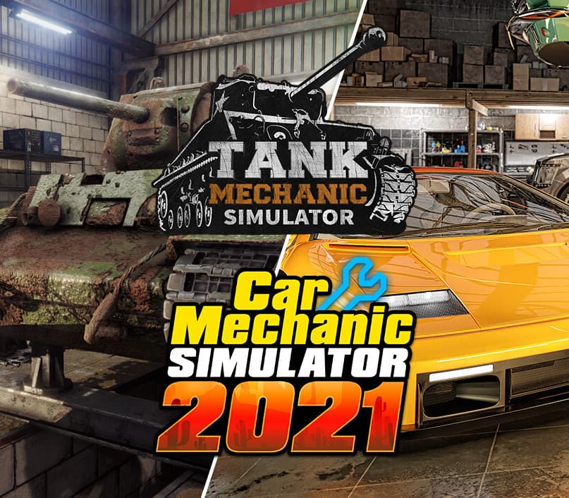 Car Mechanic Simulator 2021 & Tank Mechanic Simulator cover art