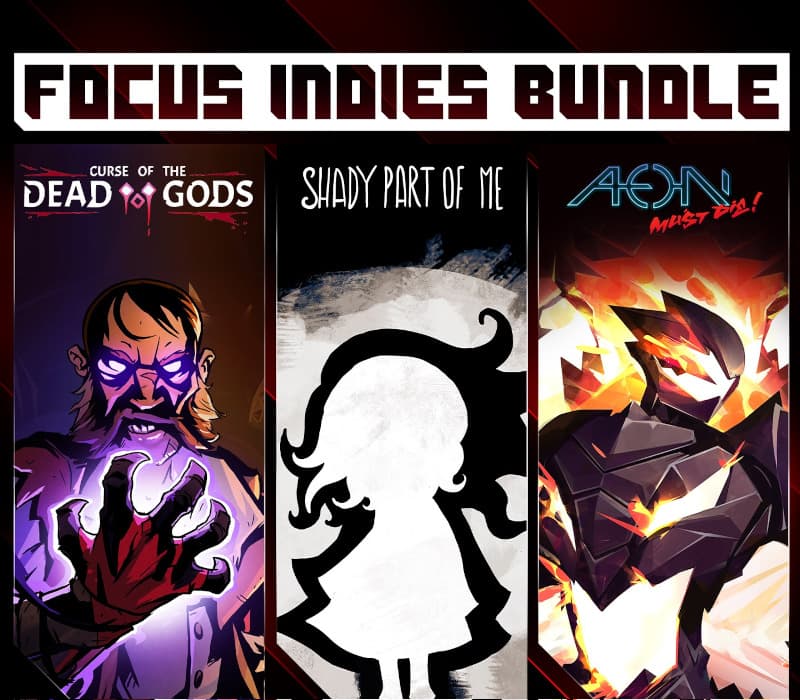 FOCUS INDIES BUNDLE - Curse of the Dead Gods + Shady Part of Me + Aeon Must Die! cover art