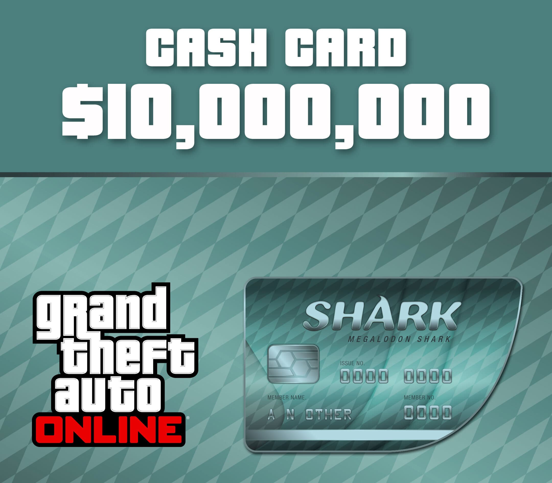 Grand Theft Auto Online - $10,000,000 Megalodon Shark Cash Card cover art