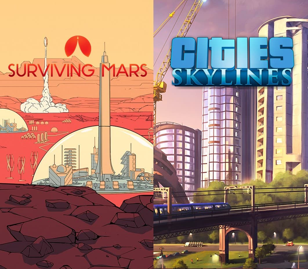Cities: Skylines + Surviving Mars cover art