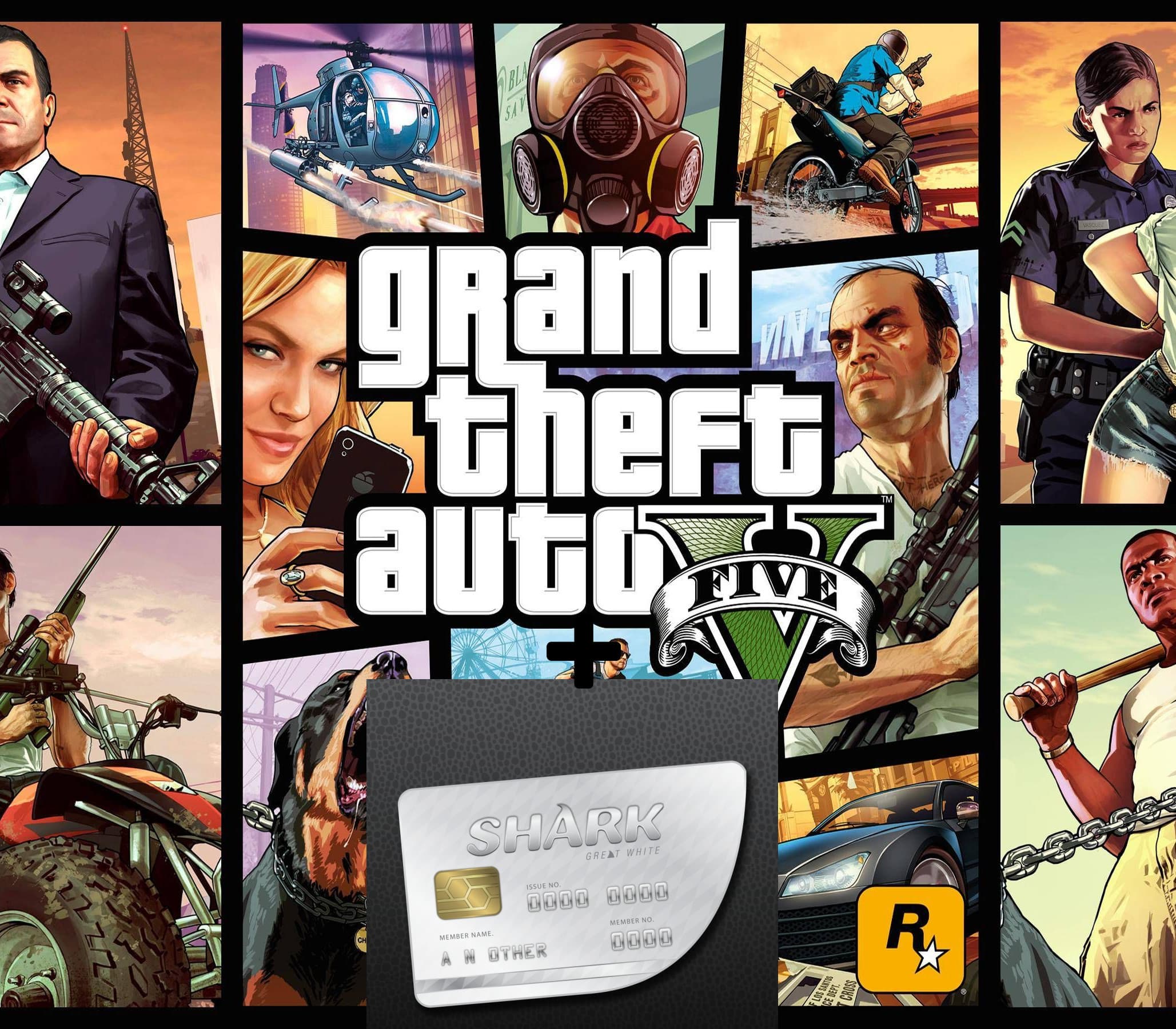 Grand Theft Auto V + Great White Shark Cash Card cover art