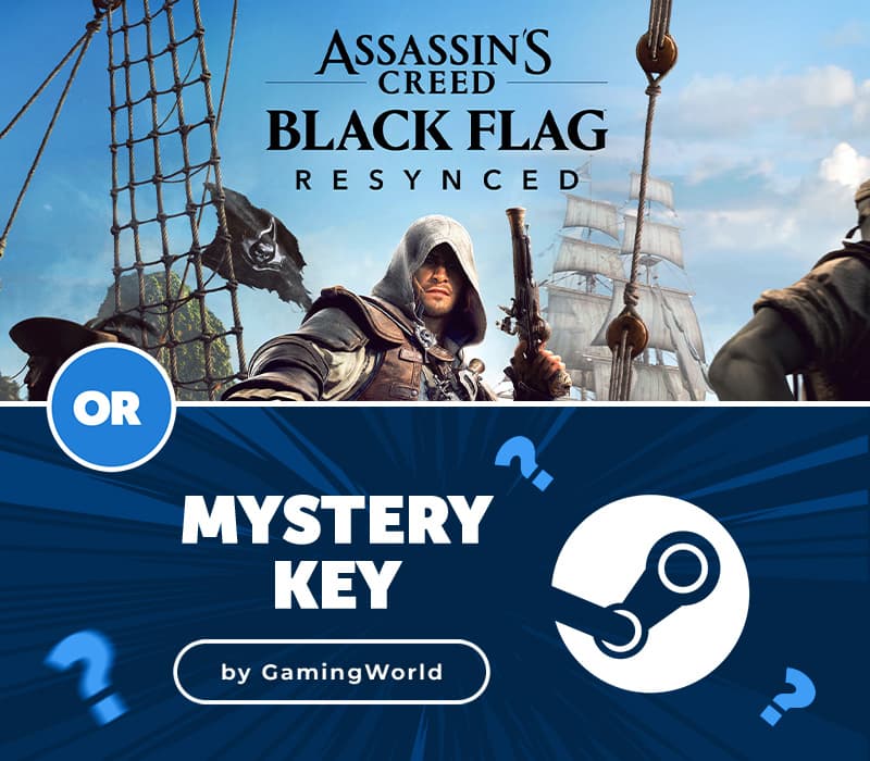 Assassin's Creed Black Flag Resynced Deluxe Edition Xbox Series X|S or Mystery Steam CD Key by GamingWorld cover art